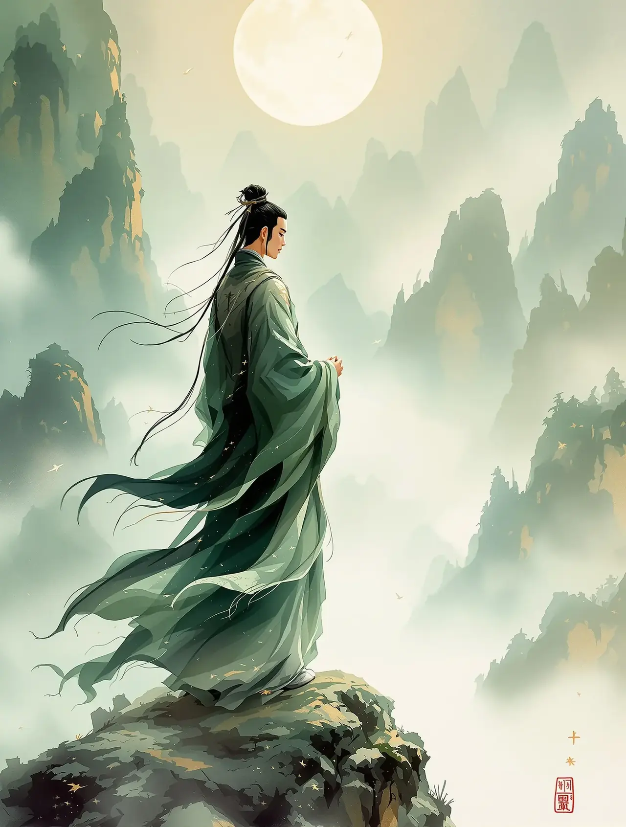 黄豆魔改短剧 古风短剧《青云渡》封面剧照