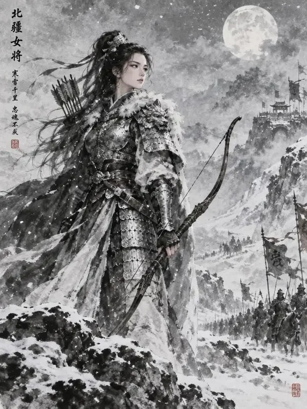 黄豆魔改短剧 古风短剧《雪满弓刀》封面剧照